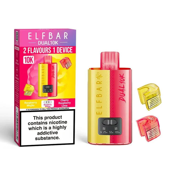 Elf Bar Dual 10K Disposable 2 in 1 Vape Box of 5 #Simbavapes#