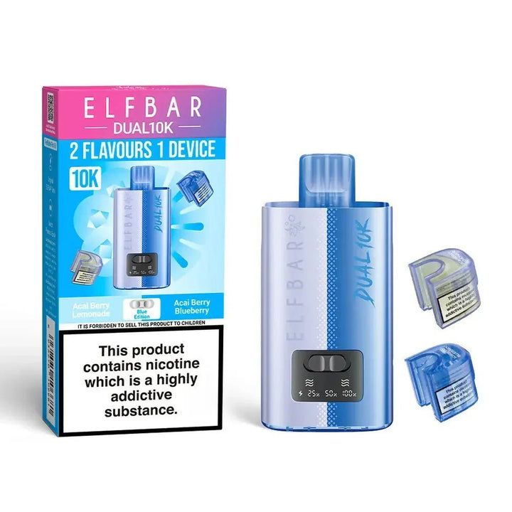 Elf Bar Dual 10K Disposable 2 in 1 Vape Box of 5 #Simbavapes#