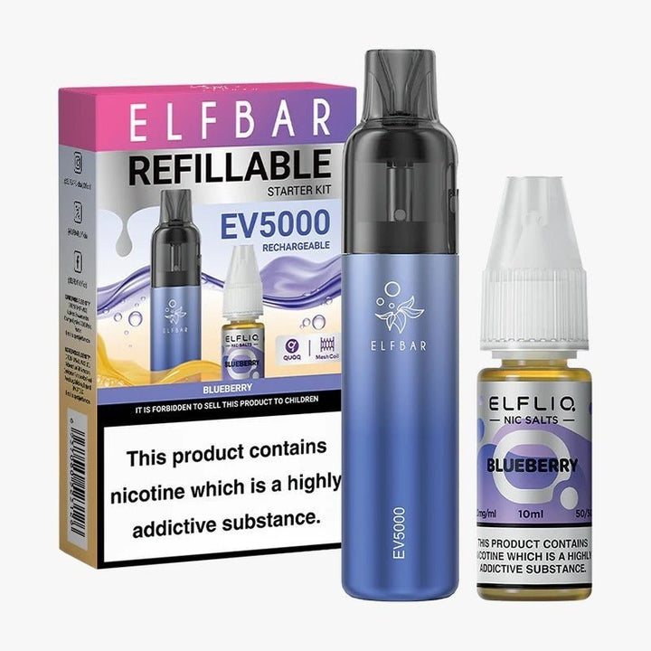 Elf Bar EV5000 Starter Kit & Elfliq Salt 10ml #Simbavapes#