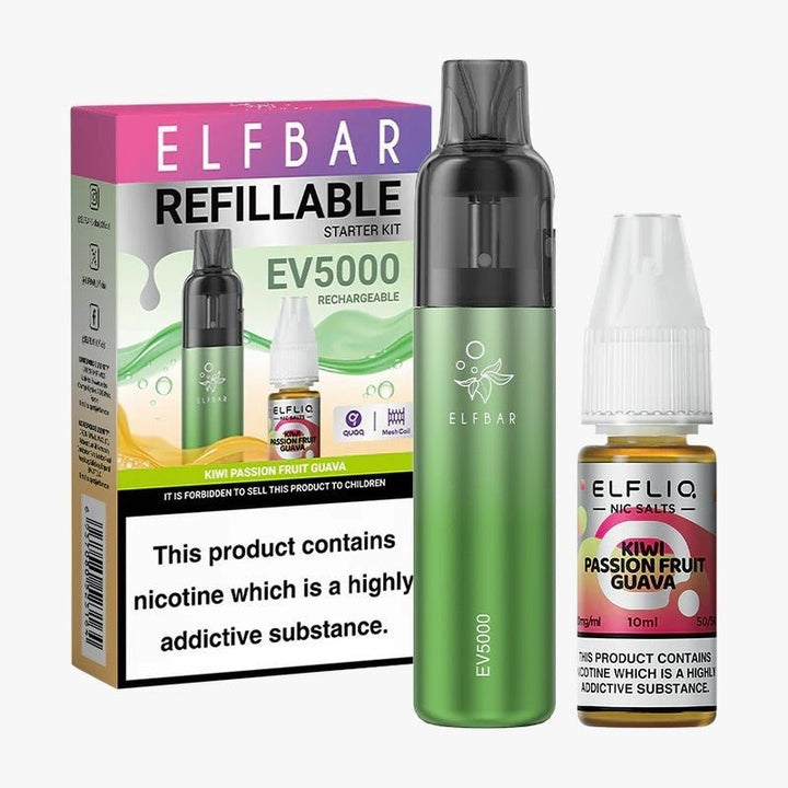 Elf Bar EV5000 Starter Kit & Elfliq Salt 10ml #Simbavapes#