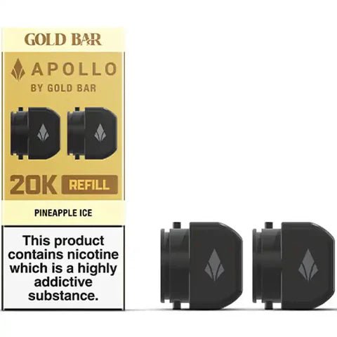 Gold Bar Apollo 20K Replacement Prefilled Pods #Simbavapes#