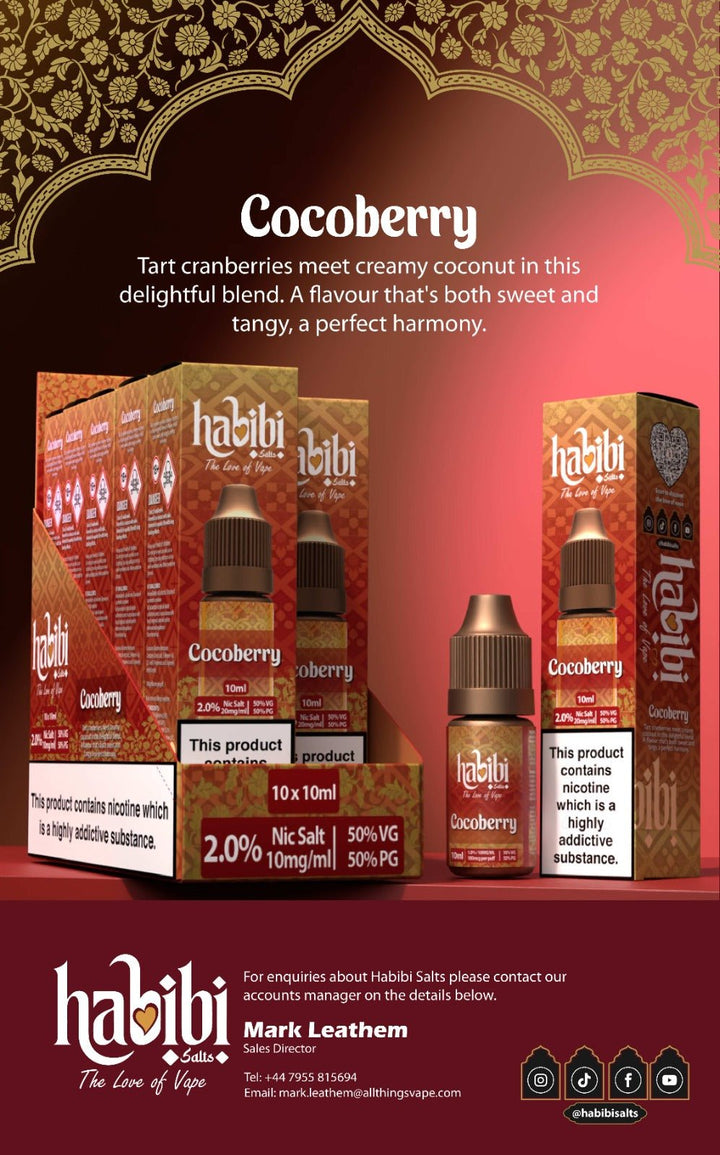 Habibi Salts Nic Salt 10ml E - Liquid Box of 10 Simbavapes