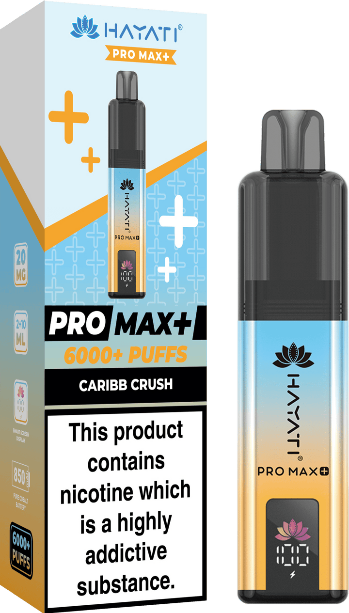 Hayati Crystal Pro Max+ 6000 Puffs Vape Kit #Simbavapes#