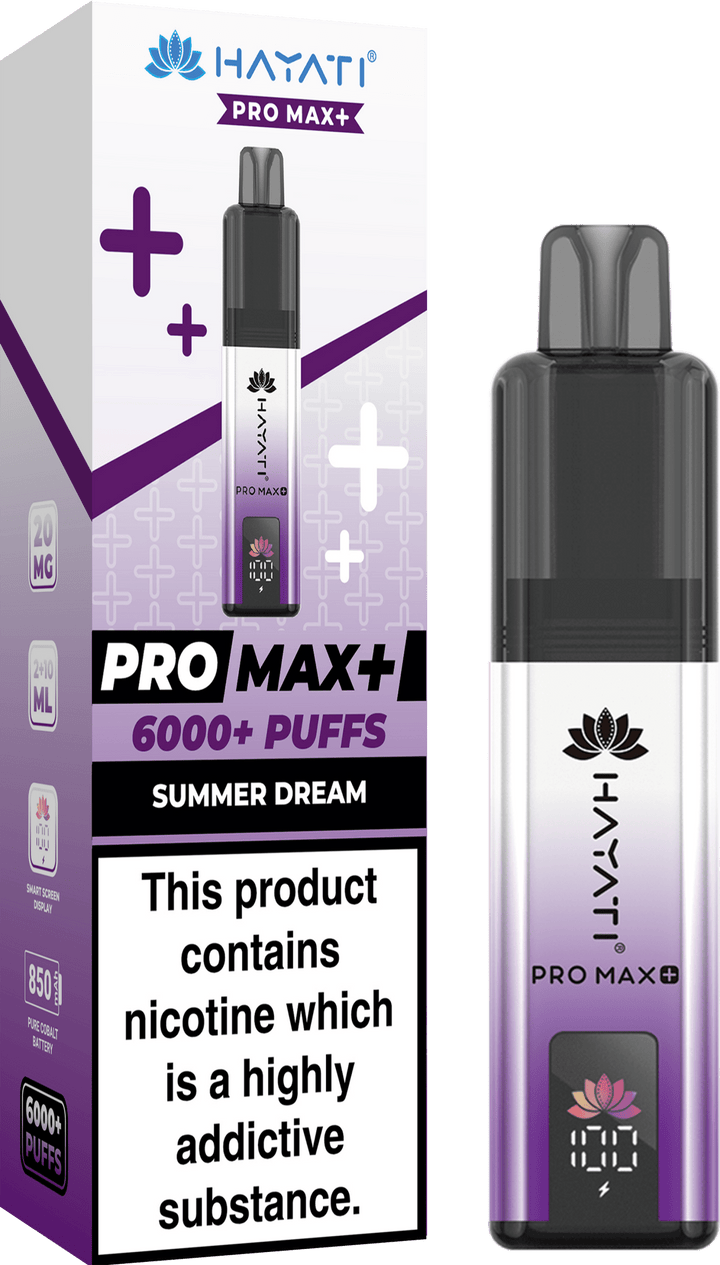 Hayati Crystal Pro Max+ 6000 Puffs Vape Kit #Simbavapes#