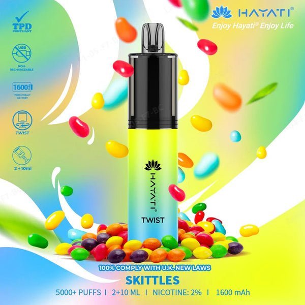 Hayati Twist 5000 Disposable Vape Pack of 5 #Simbavapes#