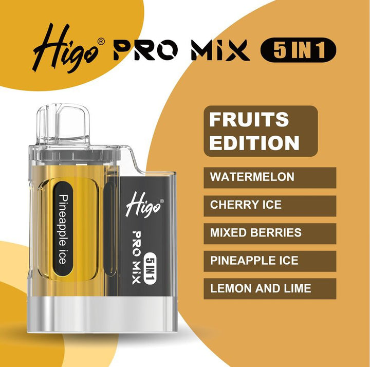 Higo Pro Mix 5 in 1 Disposable Vape Box of 5 #Simbavapes#