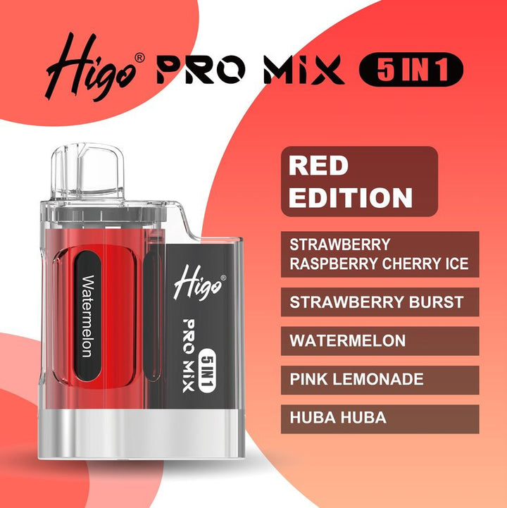 Higo Pro Mix 5 in 1 Disposable Vape Box of 5 #Simbavapes#