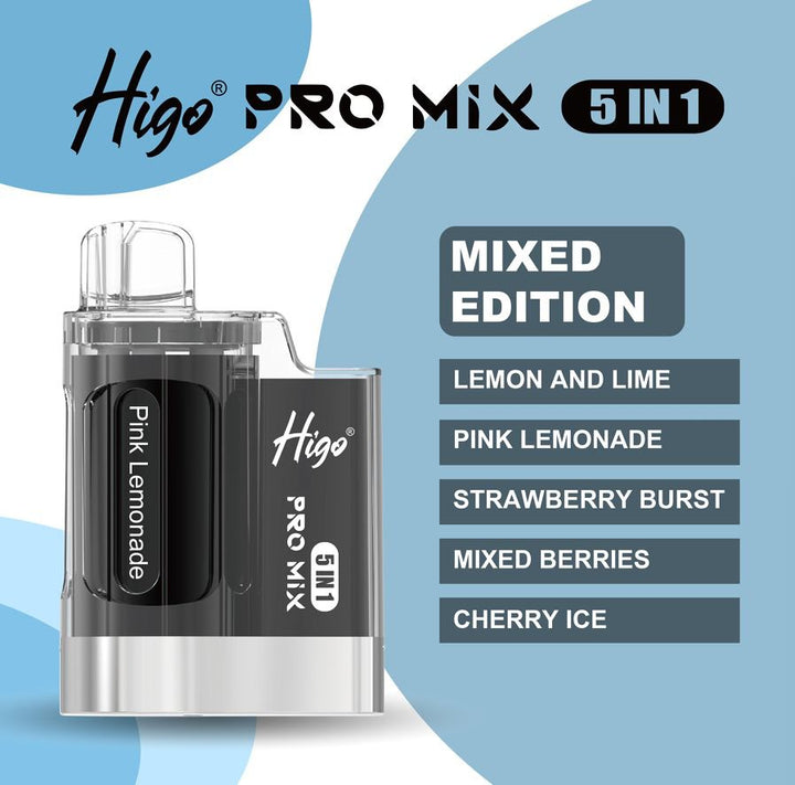 Higo Pro Mix 5 in 1 Disposable Vape Box of 5 #Simbavapes#