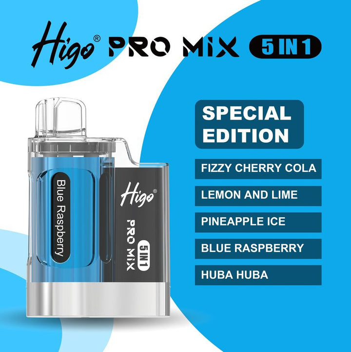 Higo Pro Mix 5 in 1 Disposable Vape Box of 5 #Simbavapes#