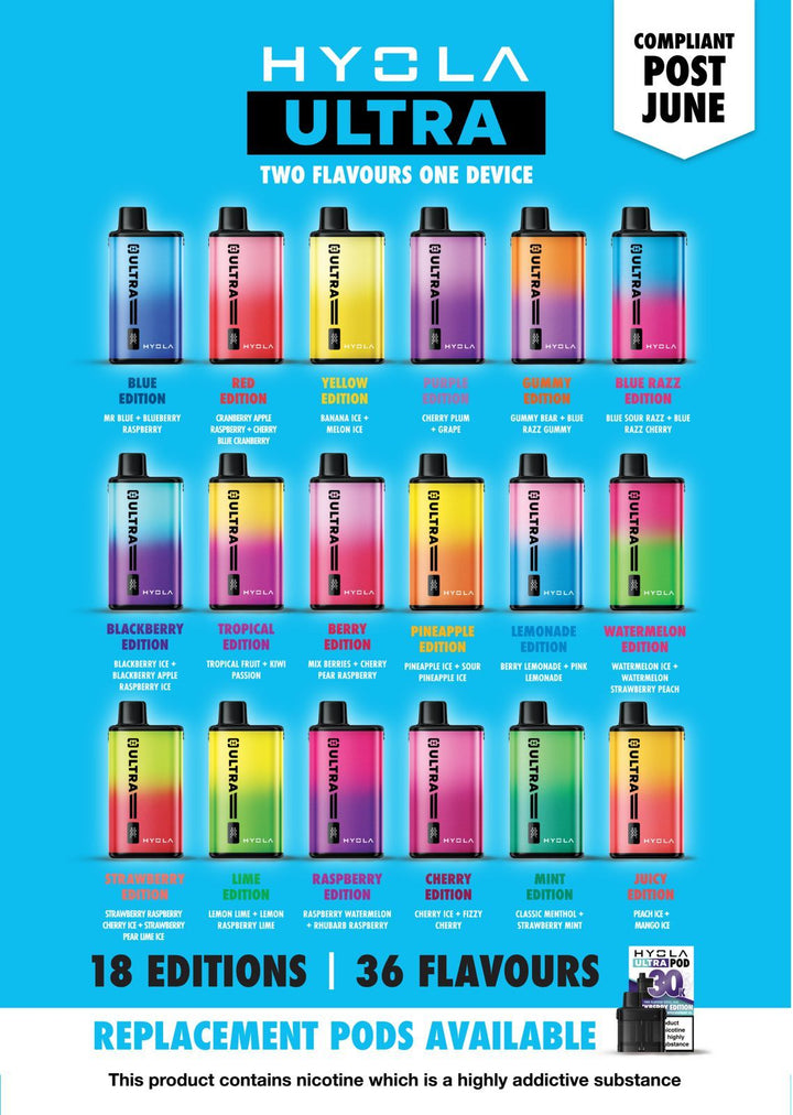 Hyola Ultra 30k Prefilled Pod Vape Kit Box of 5 #Simbavapes#