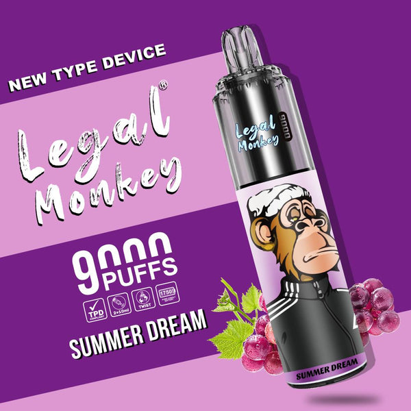 Legal Monkey 9000 Disposable Vape Box of 5 #Simbavapes#