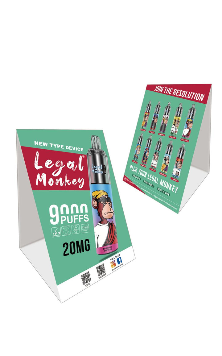 Legal Monkey 9000 Disposable Vape Box of 5 #Simbavapes#