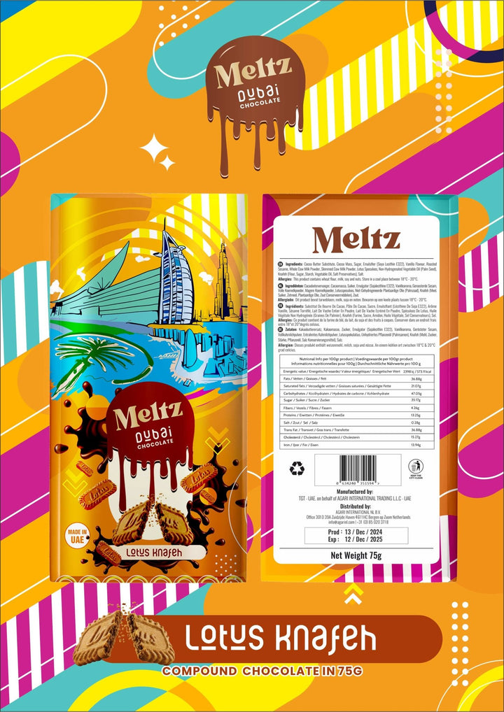 Meltz Dubai Knafeh Chocolate - 75g #Simbavapes#