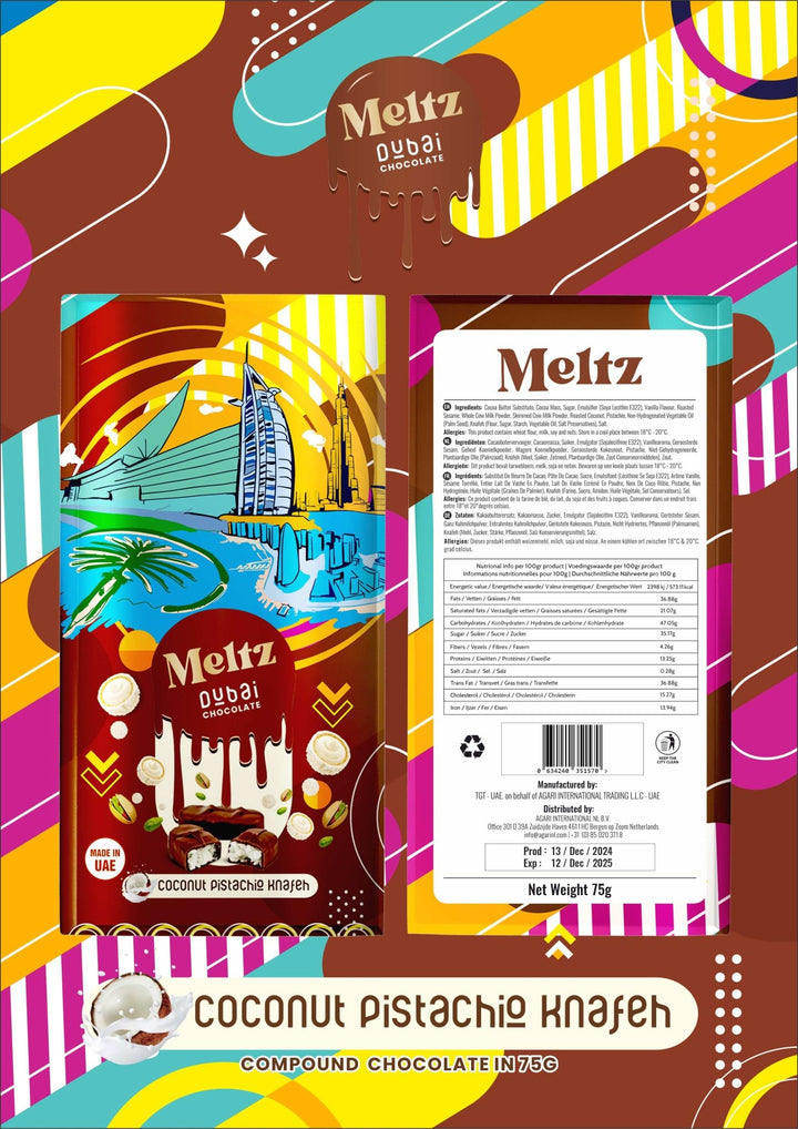 Meltz Dubai Knafeh Chocolate - 75g #Simbavapes#