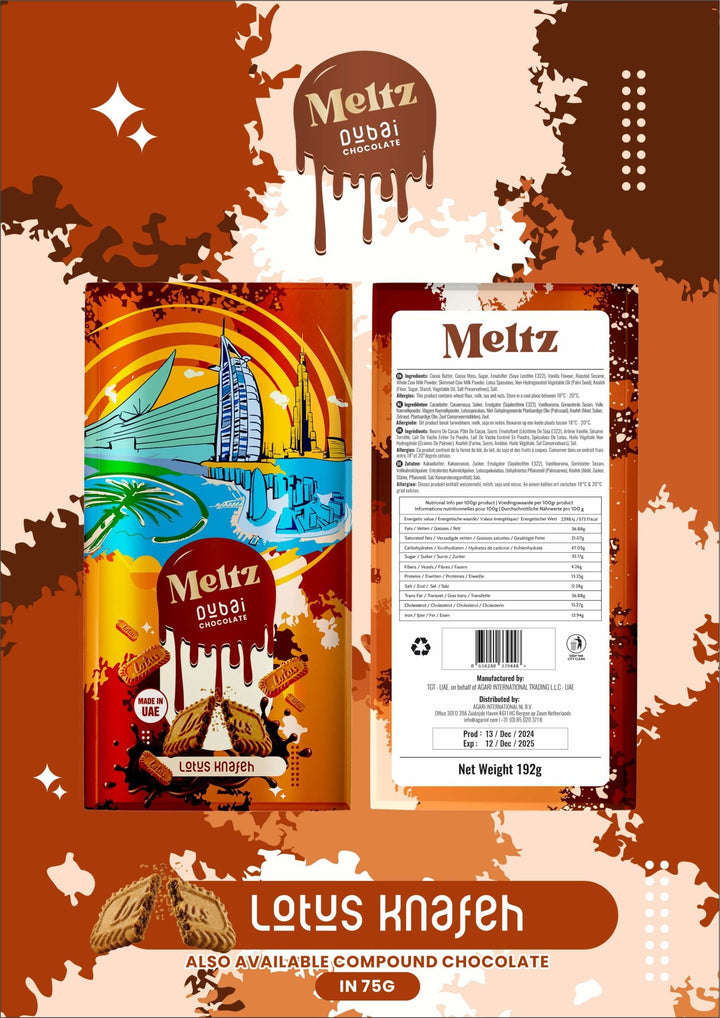 Meltz Dubai Knafeh Chocolate - 75g #Simbavapes#