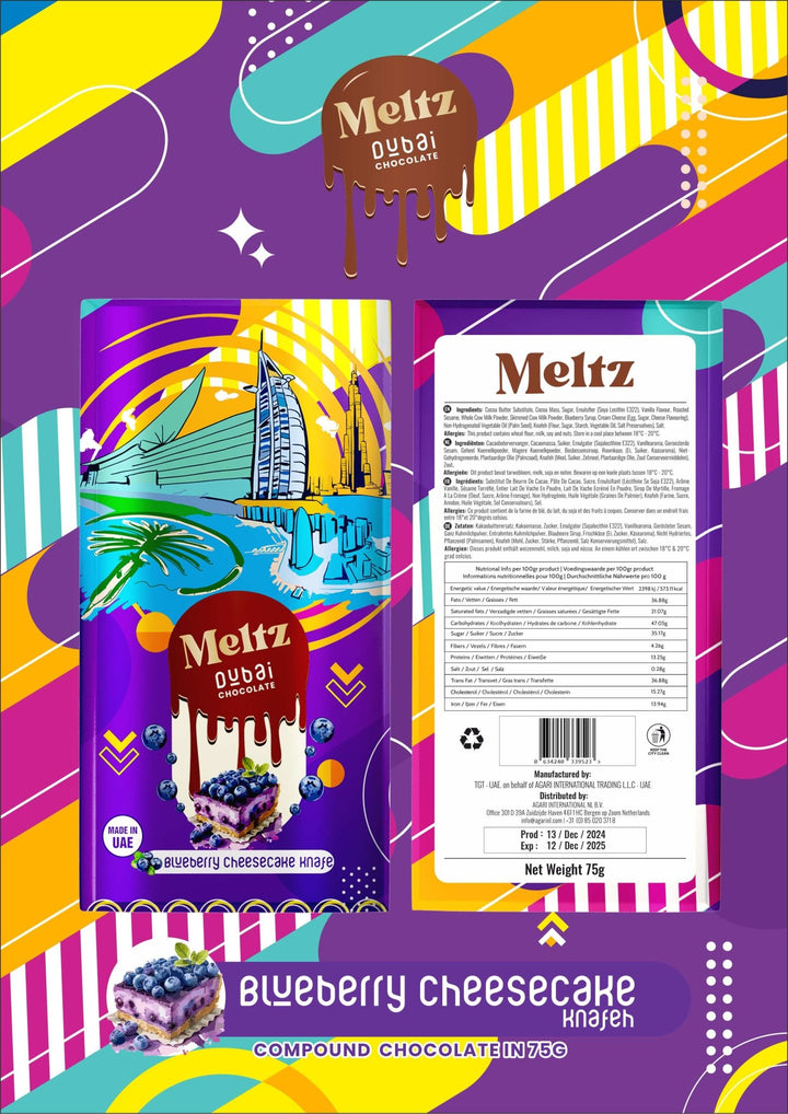 Meltz Dubai Knafeh Chocolate - 75g #Simbavapes#