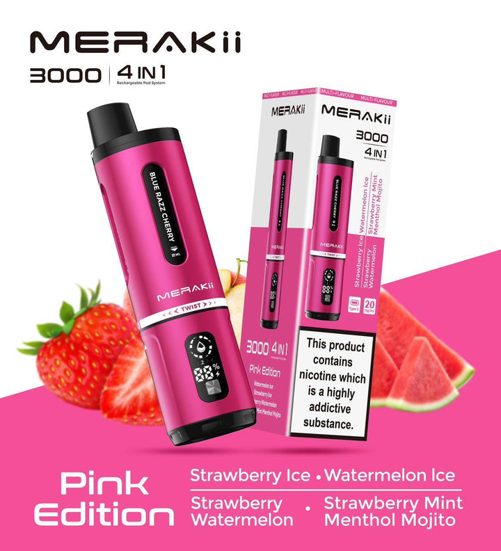 Merakii 3000 Disposable Vape | 4 in 1 Edition #Simbavapes#