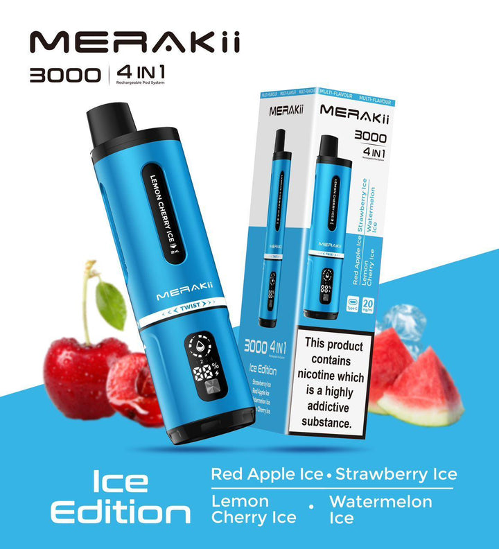 Merakii 3000 Disposable Vape | 4 in 1 Edition #Simbavapes#