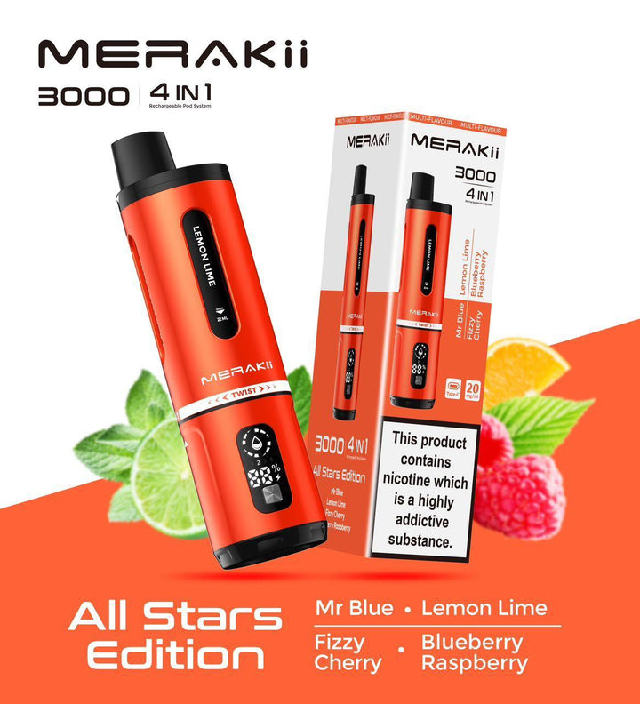 Merakii 3000 Disposable Vape | 4 in 1 Edition #Simbavapes#