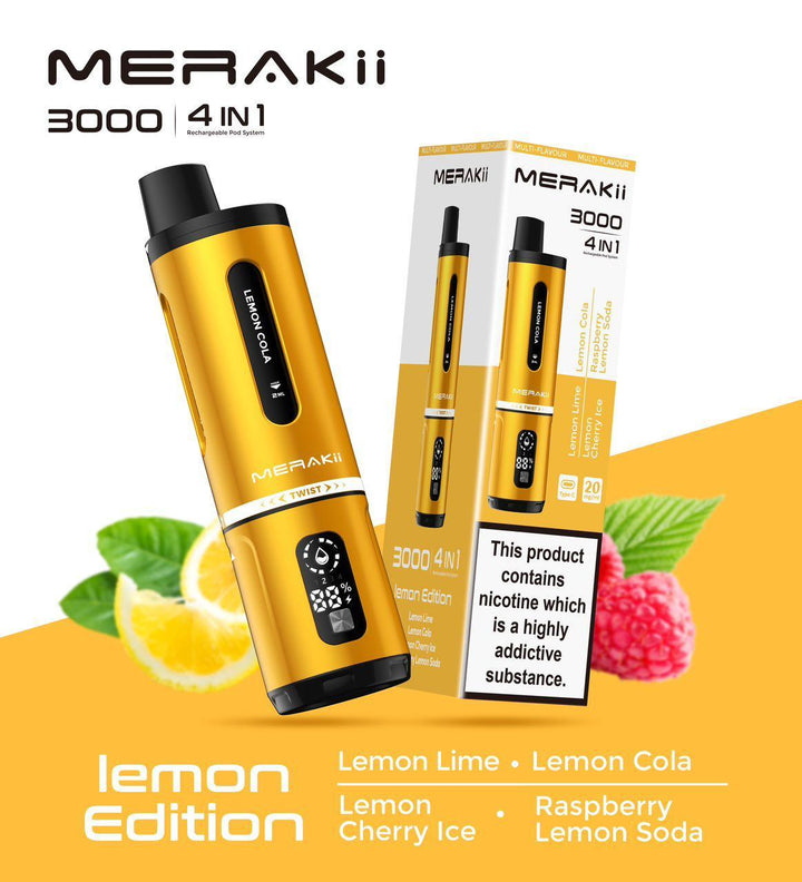 Merakii 3000 Disposable Vape | 4 in 1 Edition #Simbavapes#