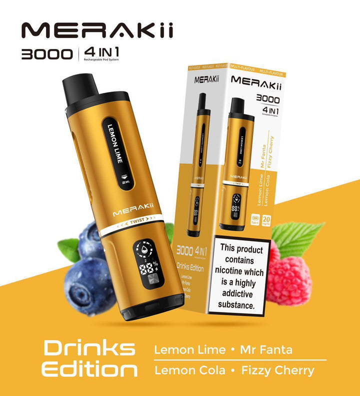 Merakii 3000 Disposable Vape | 4 in 1 Edition #Simbavapes#