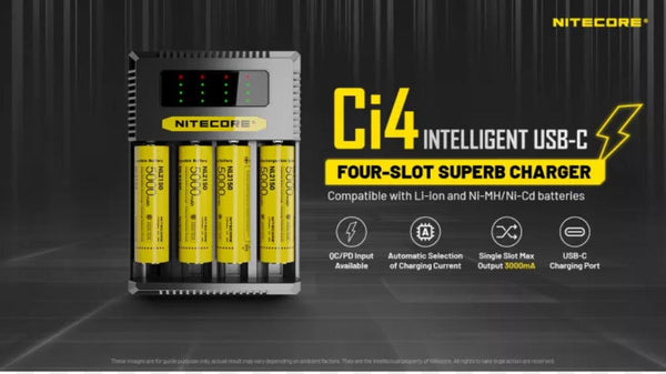 Nitecore (Ci4) Four Slot Superb Charger #Simbavapes#