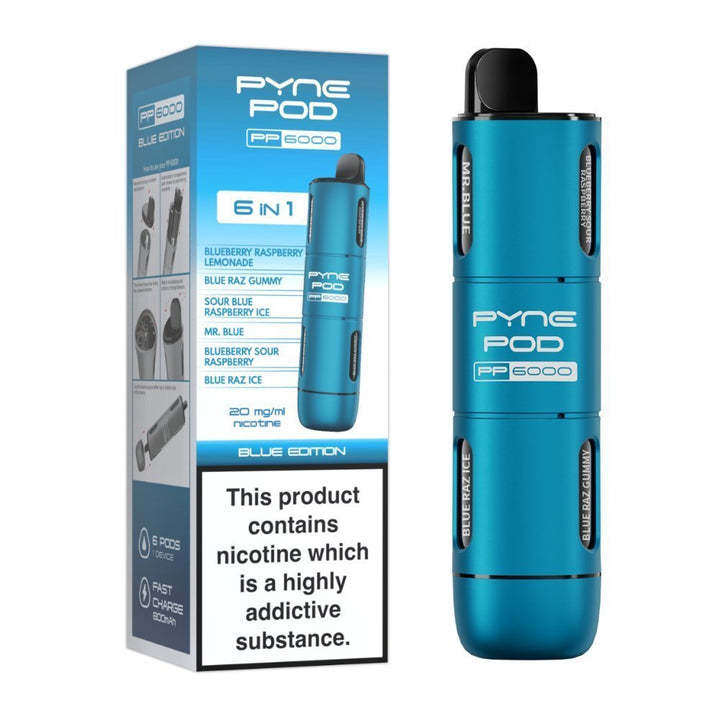 Pyne Pod PP6000 Disposable Vape Box of 5 | 6 in 1 Edition #Simbavapes#