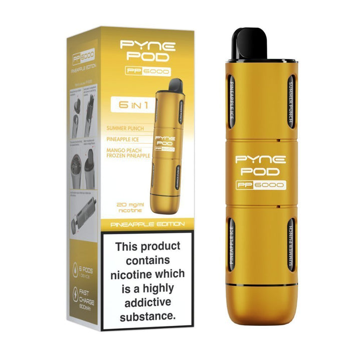 Pyne Pod PP6000 Disposable Vape Box of 5 | 6 in 1 Edition #Simbavapes#