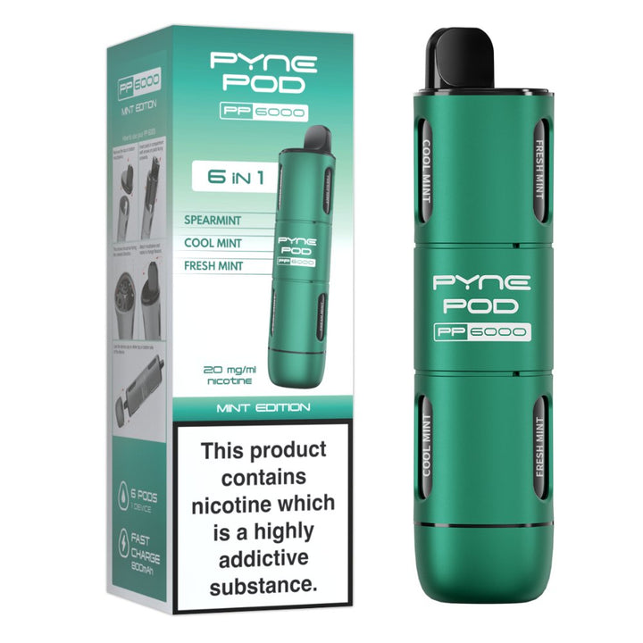 Pyne Pod PP6000 Disposable Vape Box of 5 | 6 in 1 Edition #Simbavapes#