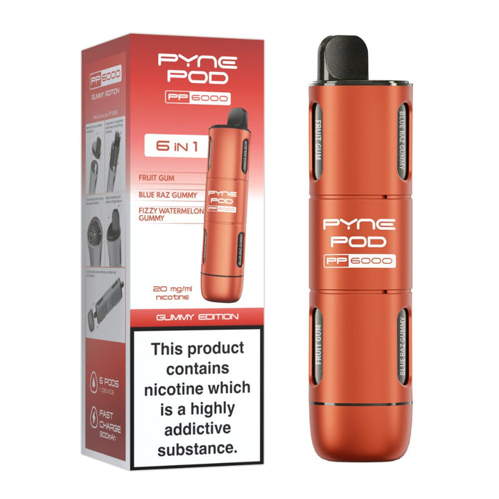 Pyne Pod PP6000 Disposable Vape Box of 5 | 6 in 1 Edition #Simbavapes#