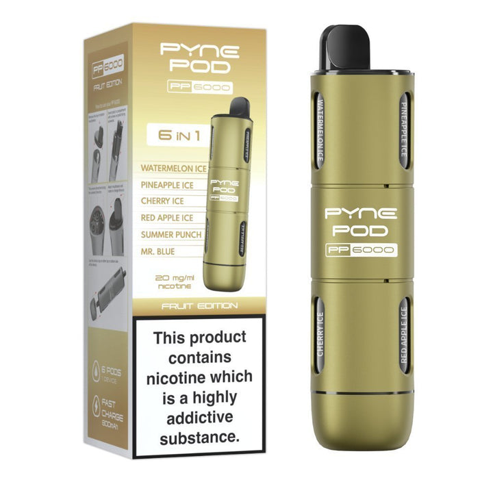 Pyne Pod PP6000 Disposable Vape Box of 5 | 6 in 1 Edition #Simbavapes#