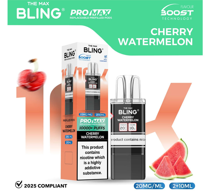 The Bling 10k Pro Max Replacement Pods (BOX OF 5) Simbavapes