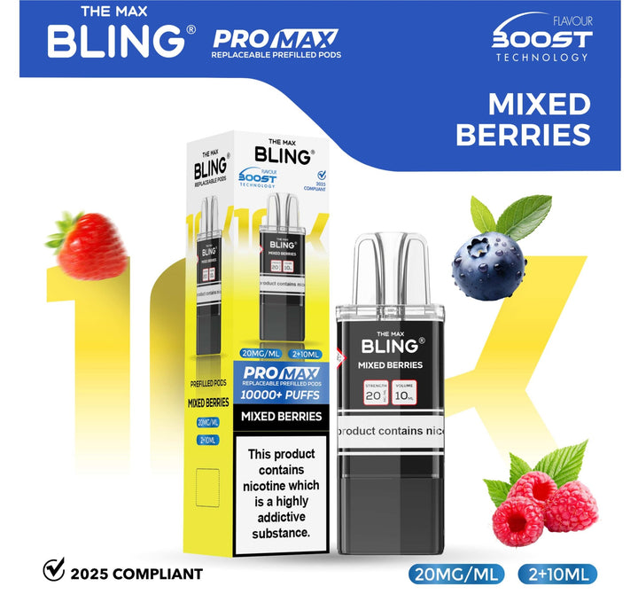The Bling 10k Pro Max Replacement Pods (BOX OF 5) Simbavapes