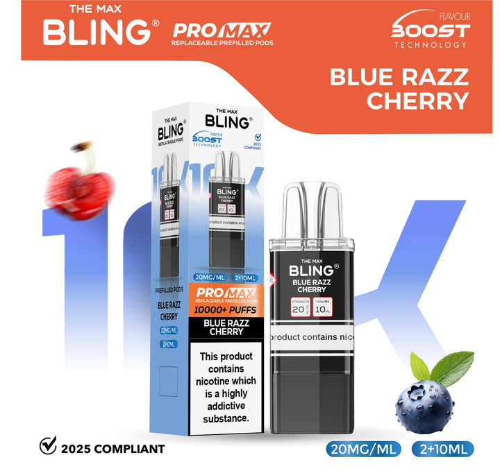 The Bling 10k Pro Max Replacement Pods (BOX OF 5) Simbavapes