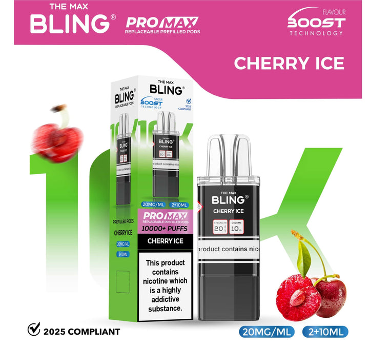 The Bling 10k Pro Max Replacement Pods (BOX OF 5) Simbavapes