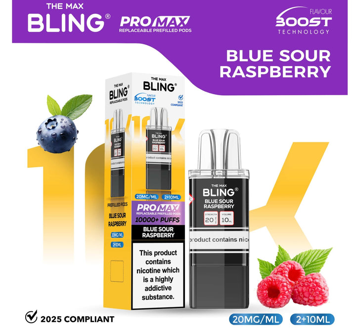 The Bling 10k Pro Max Replacement Pods (BOX OF 5) Simbavapes