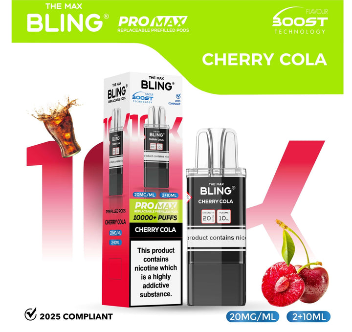 The Bling 10k Pro Max Replacement Pods (BOX OF 5) Simbavapes