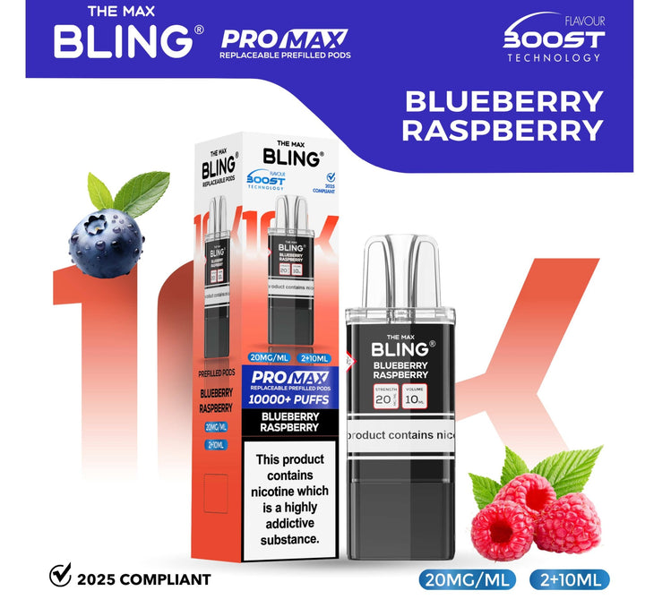 The Bling 10k Pro Max Replacement Pods (BOX OF 5) Simbavapes