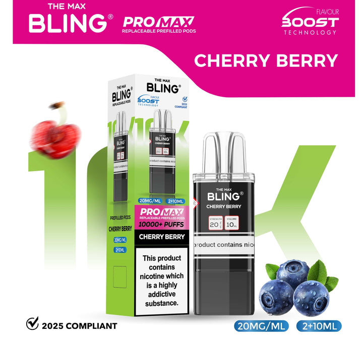 The Bling 10k Pro Max Replacement Pods (BOX OF 5) Simbavapes