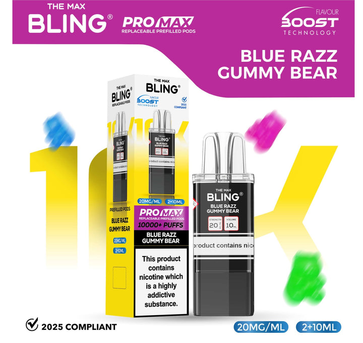 The Bling 10k Pro Max Replacement Pods (BOX OF 5) Simbavapes