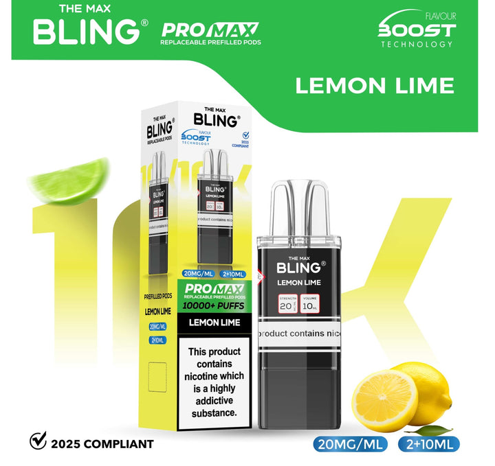 The Bling 10k Pro Max Replacement Pods (BOX OF 5) Simbavapes