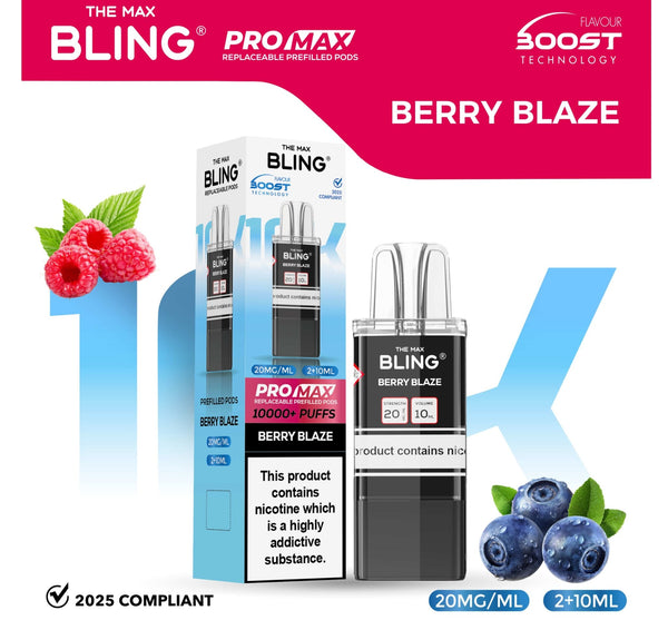 The Bling 10k Pro Max Replacement Pods (BOX OF 5) Simbavapes