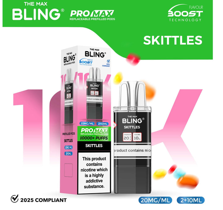 The Bling 10k Pro Max Replacement Pods (BOX OF 5) Simbavapes