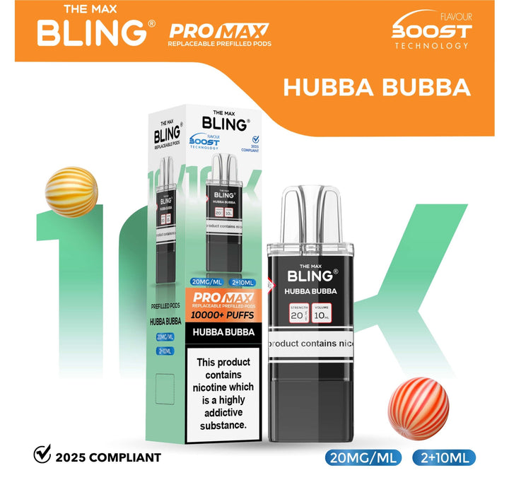The Bling 10k Pro Max Replacement Pods (BOX OF 5) Simbavapes