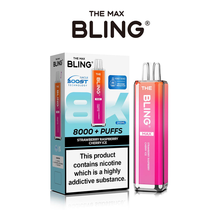 The Crystal Bling Max 8000 Preffilled Vape Kit Box of 5 #Simbavapes#