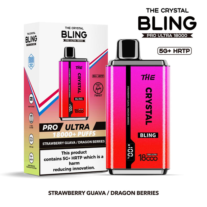 The Crystal Bling Pro Ultra 18000 Disposable Vape Box of 5 #Simbavapes#