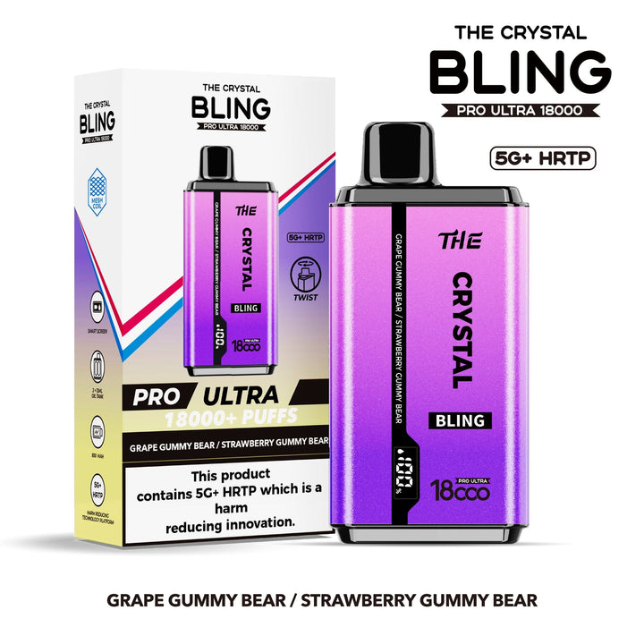 The Crystal Bling Pro Ultra 18000 Disposable Vape Box of 5 #Simbavapes#