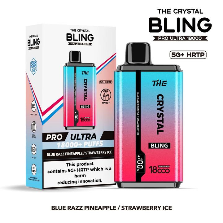 The Crystal Bling Pro Ultra 18000 Disposable Vape Box of 5 #Simbavapes#