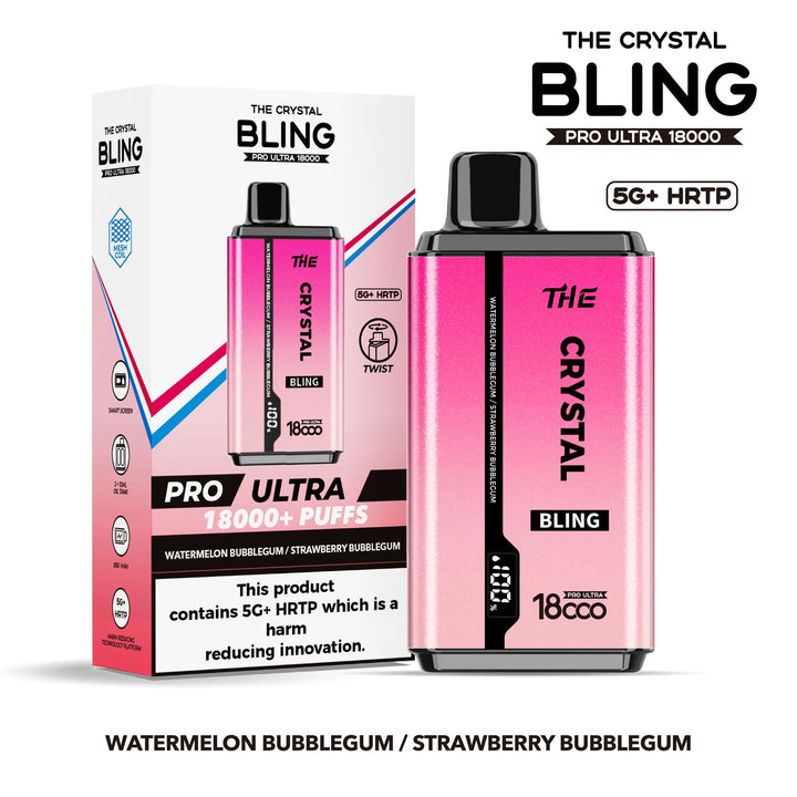 The Crystal Bling Pro Ultra 18000 Disposable Vape Box of 5 #Simbavapes#