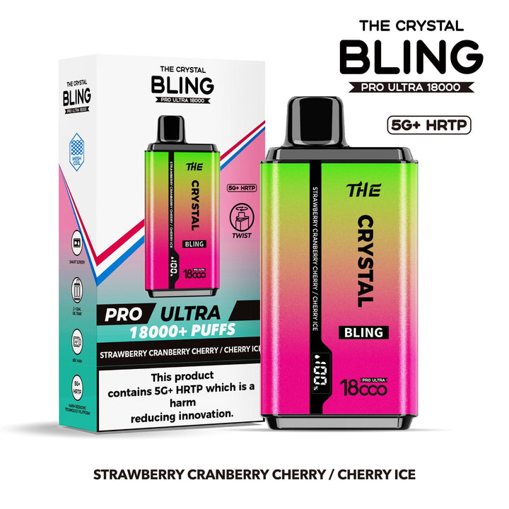 The Crystal Bling Pro Ultra 18000 Disposable Vape Box of 5 #Simbavapes#